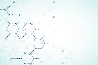 Soyut teknoloji altıgen arka plan. Bağlantı yapısı. Bilim tarzı. Vektör