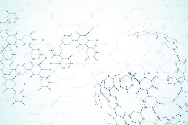 Soyut teknoloji altıgen arka plan. Bağlantı yapısı. Bilim tarzı. Vektör