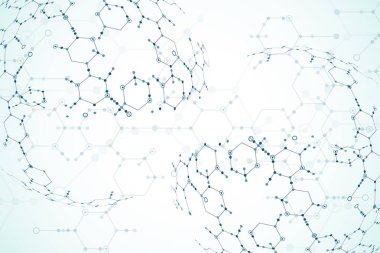 Soyut teknoloji altıgen arka plan. Bağlantı yapısı. Bilim tarzı. Vektör