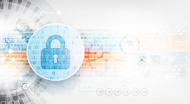 Koruma konsepti. Koruma mekanizması, sistem gizliliği. Vektör illüstrasyonu