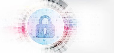 Koruma konsepti. Koruma mekanizması, sistem gizliliği. Vektör illüstrasyonu