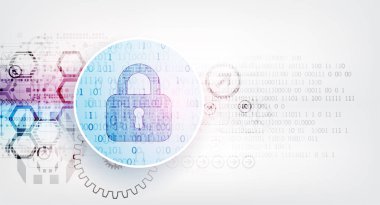 Koruma konsepti. Koruma mekanizması, sistem gizliliği. Vektör illüstrasyonu