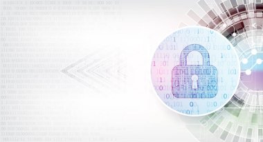 Koruma konsepti. Koruma mekanizması, sistem gizliliği. Vektör illüstrasyonu