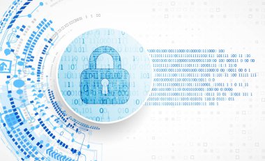 Soyut daire teknoloji kavramı. Devre kartı, yüksek bilgisayar renk arka plan. Vektör çizim