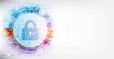 Koruma konsepti. Koruma mekanizması, sistem gizliliği. Vektör illüstrasyonu