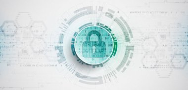 Koruma konsepti. Koruma mekanizması, sistem gizliliği. Vektör illüstrasyonu