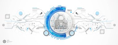 Güvenli dijital yer. Sanal gizli, programlama koruma.