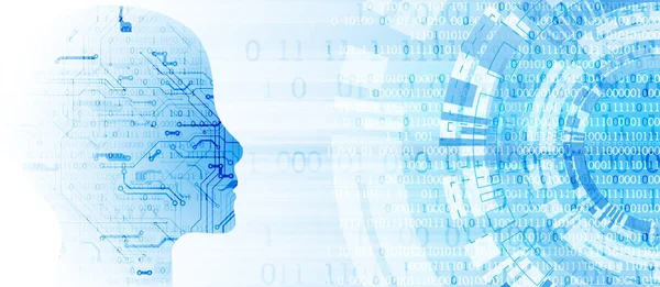 Conceito Inteligência Artificial Antecedentes Tecnológicos Ilustração Ciência Vetorial —  Vetores de Stock