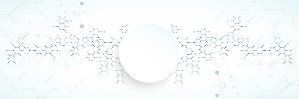 Technologie Abstraite Fond Hexagonal Structure Connexion Style Scientifique Vectoriel — Image vectorielle