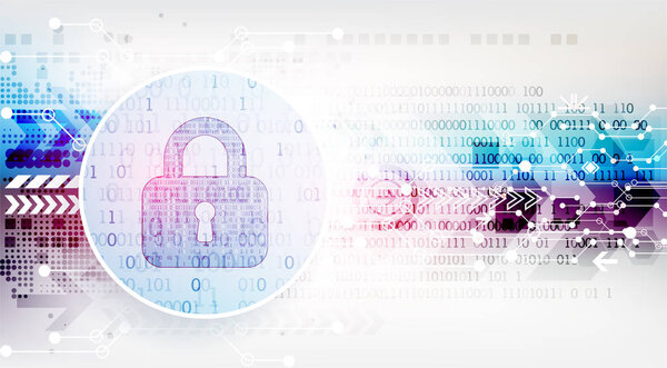 Концепция защиты. Защитить механизм, конфиденциальность системы. Векторная иллюстрация
