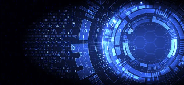 Soyut daire teknoloji kavramı. Devre kartı, yüksek bilgisayar renk arka plan. Vektör çizim