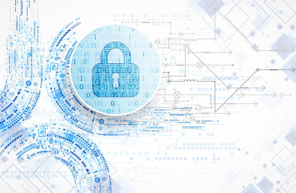 Абстрактная концепция технологии круга. Схема, высокий цвет фона компьютера. Векторная иллюстрация
