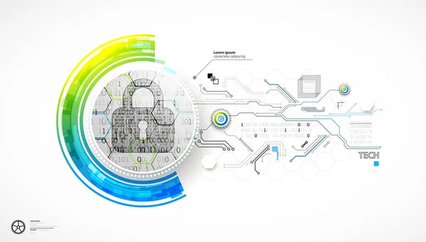 Espaço Digital Seguro Virtual Confidencial Proteção Programação —  Vetores de Stock