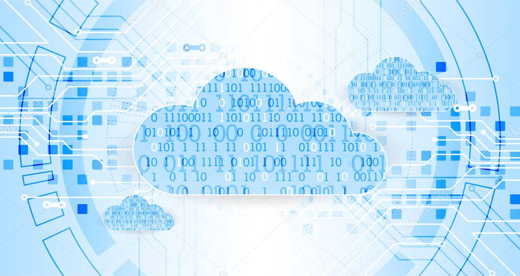 Web cloud technology business abstract background. Vector