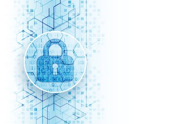 Koruma mekanizması, sistem gizlilik. Vektör çizim