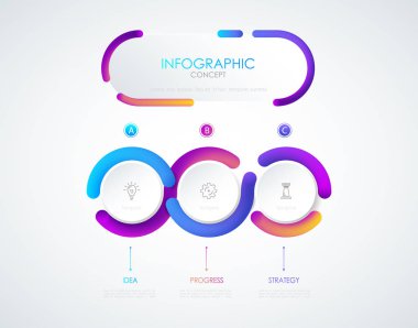 Vektör Infographic şablonu. İş kavramı ile seçme hakkı. Vektör çizim.
