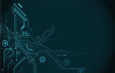 Soyut teknoloji devre kartı. İletişim konsepti