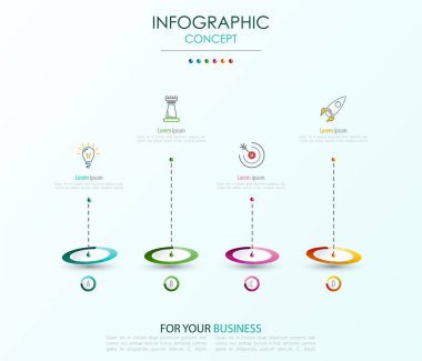 Vektör Infographic şablonu. İş kavramı ile seçme hakkı. Vektör çizim.