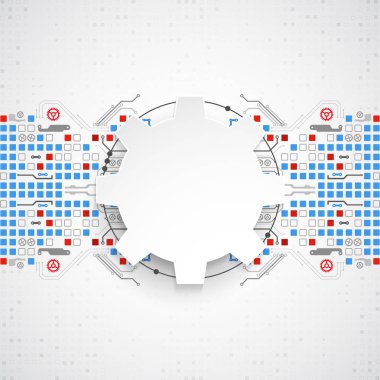 Soyut teknoloji devre kartı. İletişim konsepti