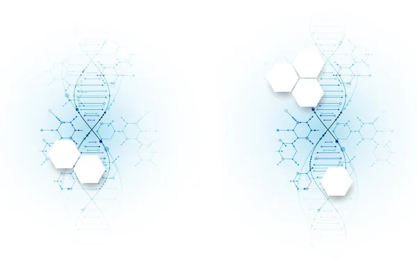 明るい科学的背景 ビジネス コンセプトの独創的なアイデア Dna スタイル — ストックベクタ