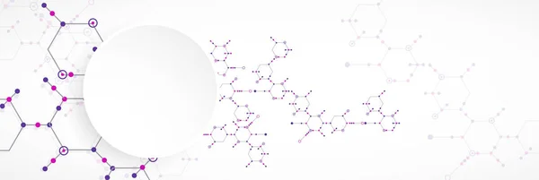 技術六角形の背景を抽象化します 接続構造体 科学のスタイル ベクトル — ストックベクタ