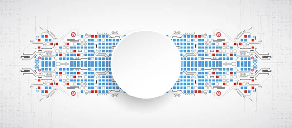 Abstracte Technologie Printplaat Communicatieconcept — Stockvector