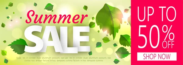 Diseño Banner Summer Sale Para Negocio Ilustración Vectorial — Archivo Imágenes Vectoriales