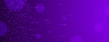 Teknoloji arka planı. İkili bilgisayar kodu. Büyük veri konsepti. V