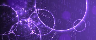 Teknoloji arka planı. Büyük veri konsepti. İkili bilgisayar kodu.  