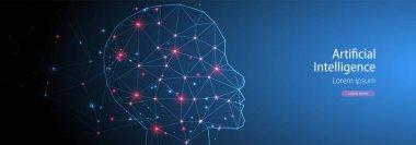 Yapay Zeka kavramı. Yaratıcı beyin kavramı backgro