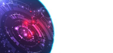 Soyut teknoloji kavramı. Devre kartı, yüksek bilgisayar rengi 