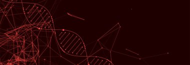 Bilim şablon, duvar kağıdı veya afiş bir Dna molekülleri ile. Vect