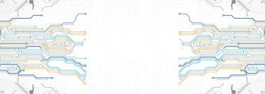 Soyut teknoloji devre kartı. İletişim konsepti.