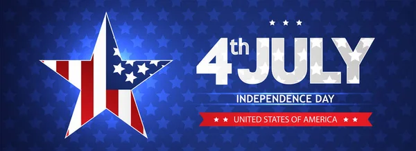 De dag van de onafhankelijkheid van de Fourth of July. Abstracte achtergrond. Vector — Stockvector