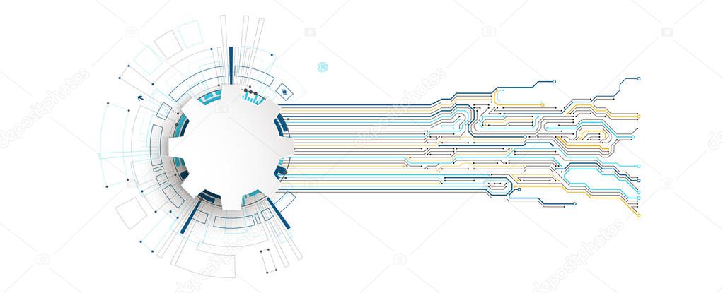 Abstract technology circuit board. Communication concept.