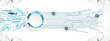 Soyut teknoloji devre kartı. İletişim konsepti.