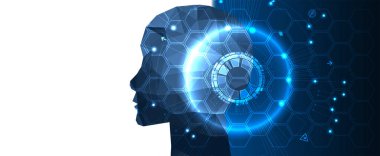 Yapay Zeka kavramı. Yaratıcı beyin kavramı backgro