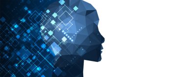 Yapay Zeka kavramı. Yaratıcı beyin kavramı backgro