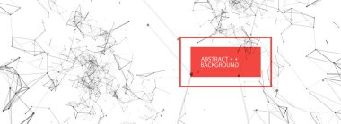 Noktaları ve li'yi birbirine bağlayan soyut poligonal vektör arka planı