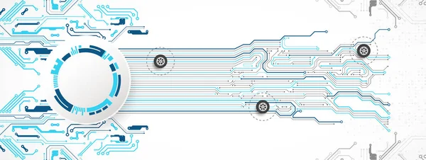 Placa de circuito de tecnología abstracta. Concepto de comunicación. — Archivo Imágenes Vectoriales
