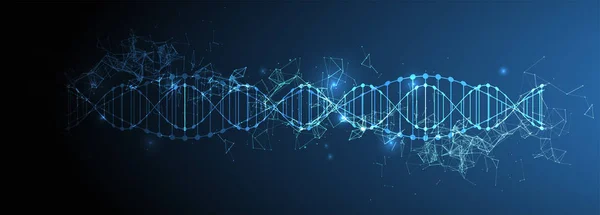 Научный шаблон, обои или баннер с молекулами ДНК. Vect — стоковый вектор
