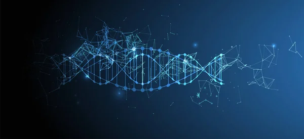 Bilim şablon, duvar kağıdı veya afiş bir Dna molekülleri ile. Vect — Stok Vektör