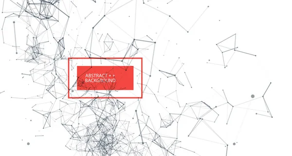 Abstrakter polygonaler Vektorhintergrund mit Verbindungspunkten und li — Stockvektor