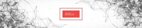 Fondo vectorial poligonal abstracto con puntos de conexión y li — Archivo Imágenes Vectoriales
