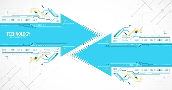 Carte Circuit Technologie Abstraite Concept Communication Thème Flèche — Image vectorielle