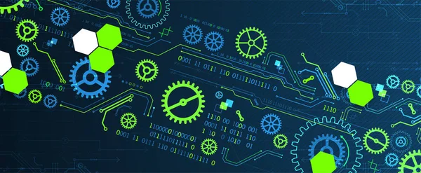 Concepto Tecnología Abstracta Código Informático Fondo Ilustración Vectorial — Archivo Imágenes Vectoriales