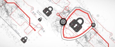 Siber güvenlik ya da ağ koruması. Sistem gizliliği.