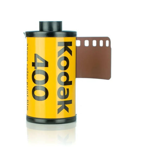 2018 ドイツのニーダー ザクセン州 コダック Ultramax 400 のロール白い背景の上の カメラ フィルム — ストック写真