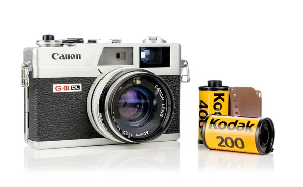 Niedersachsen Germania Aprile 2019 Una Canon Canonet Iii Fotocamera Analogica — Foto Stock