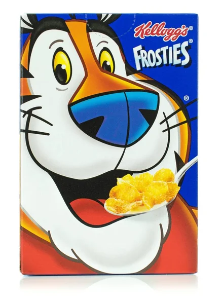 Niedersachsen Alemania Julio 2019 Una Mini Caja Cereales Kellogg Frosties —  Fotos de Stock